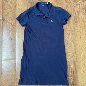 Ralph Lauren Sport The Mesh Mini Polo Dress Women Size Medium Navy Blue
